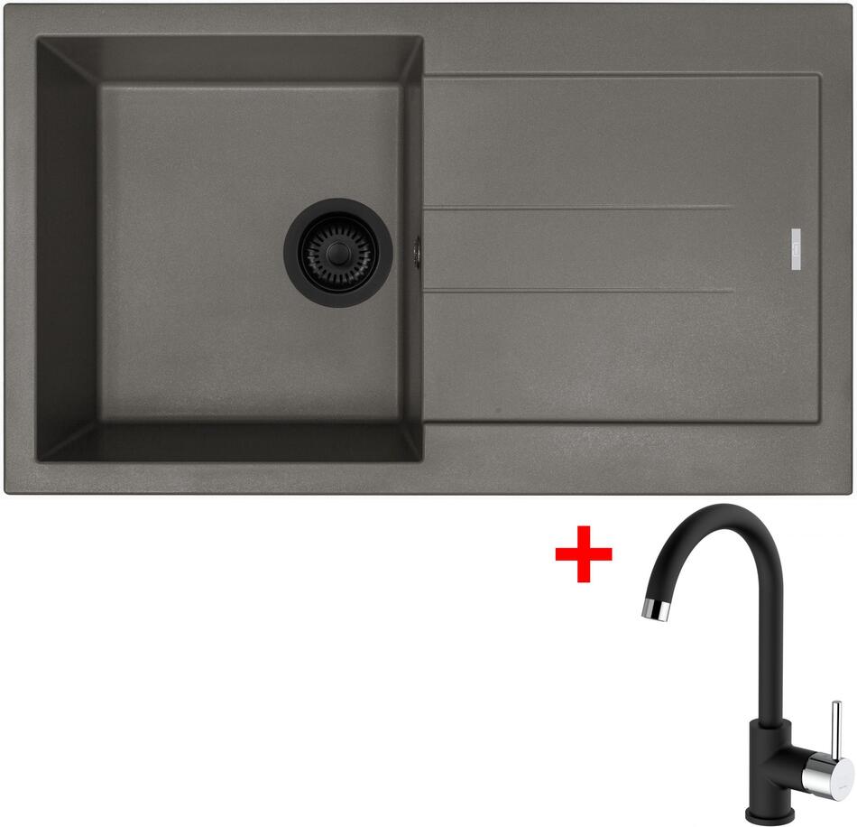 Sinks AMANDA 860 BL Nanotruffle + MIX 35 Nanoblack