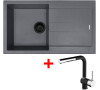 Sinks AMANDA 860 BL Nanogrey + MIX 3 P Nanoblack