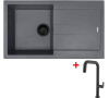 Dřez Sinks AMANDA 860 BL Nanogrey + baterie EVA P Nanoblack