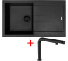 Dřez Sinks AMANDA 860 BL Nanoblack + baterie COMFORTA Nanoblack