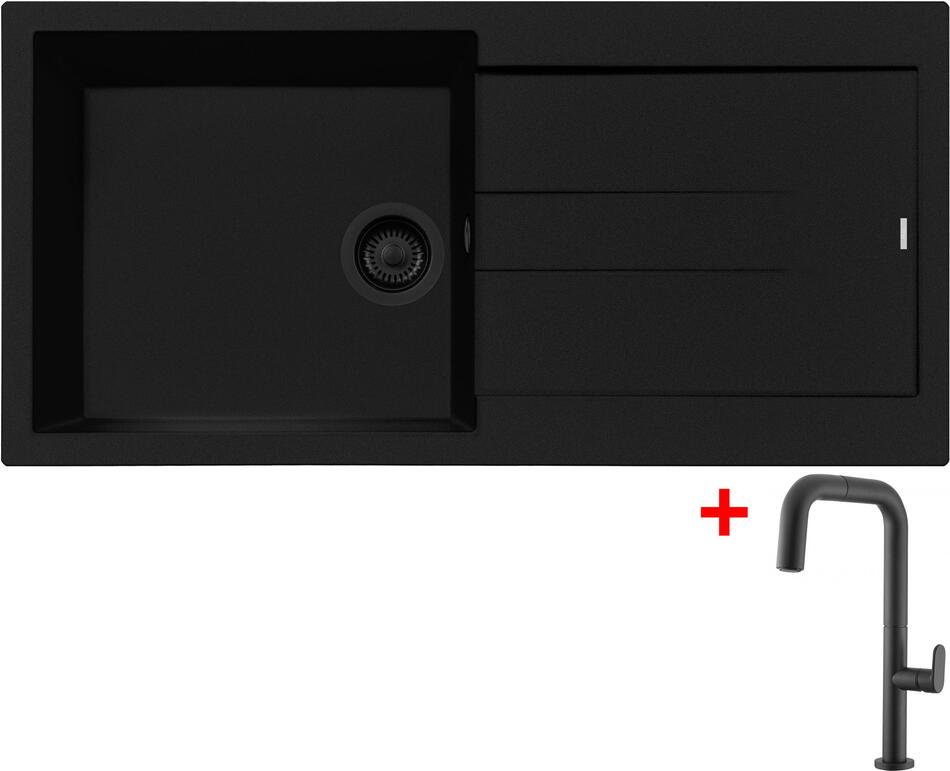 Sinks AMANDA 990 BL Nanoblack + EVA P Nanoblack