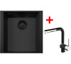 Sinks CUBE 340U BL Nanoblack + MIX 3 P Nanoblack