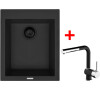 Sinks CUBE 410 BL Nanoblack + MIX 3 P Nanoblack
