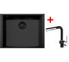 Sinks CUBE 490U BL Nanoblack + MIX 3 P Nanoblack