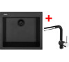 Sinks CUBE 560 BL Nanoblack + MIX 3 P Nanoblack