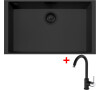 Sinks CUBE 690U BL Nanoblack + MIX 35 Nanoblack