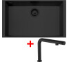 Sinks CUBE 690U BL Nanoblack + COMFORTA Nanoblack