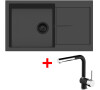 Sinks INFINITY 860 BL Nanoblack + MIX 3 P Nanoblack