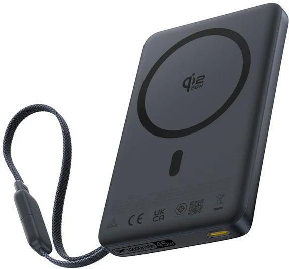 Bezdrátová powerbanka Baseus PicoGo Qi2.2 10000mAh, 45W, s kabelem USB-C černá