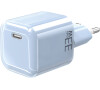 Solight 33W GaN fast charge USB-C adaptér, modrý