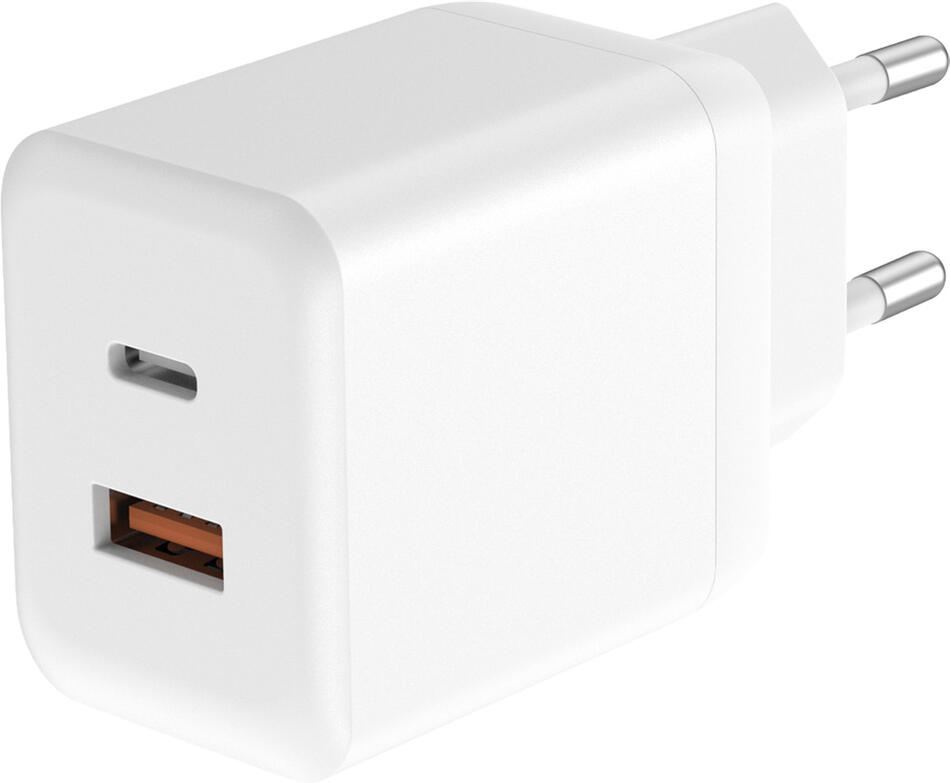 Solight 45W GaN fast charge USB-A + USB-C adaptér