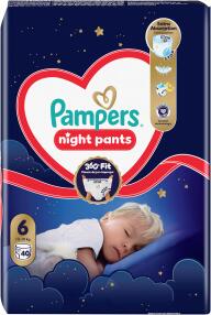 Pampers Pants Night S6 (40ks/fol)