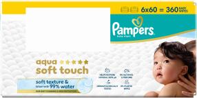 Pampers wipes (6x60ks/fol) AqSoft touch