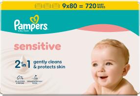 Pampers wipes (9x80/fol) Sensitive