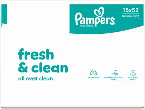 Pampers wipes (15x52/fol) Fresh Clean