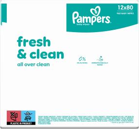 Pampers wipes (12x80/fol) Fresh Clean