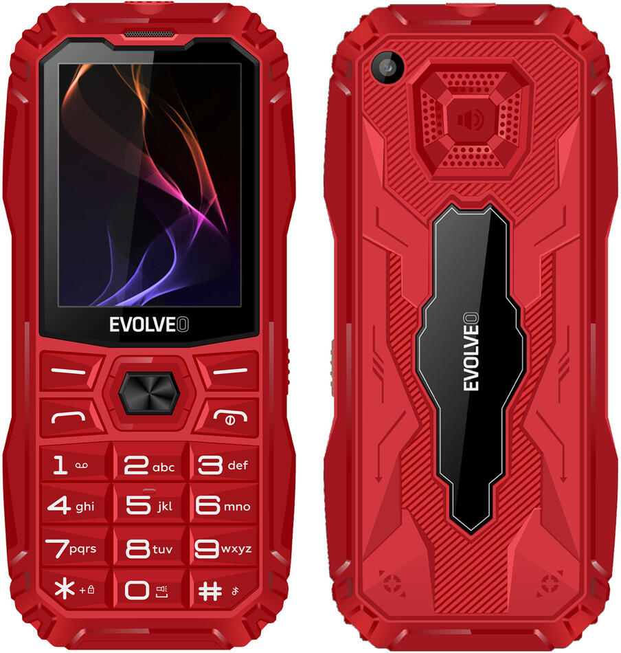 EVOLVEO MaxPhone A1, tlačítkový Dual SIM telefon, červený (MP-A1-RD)