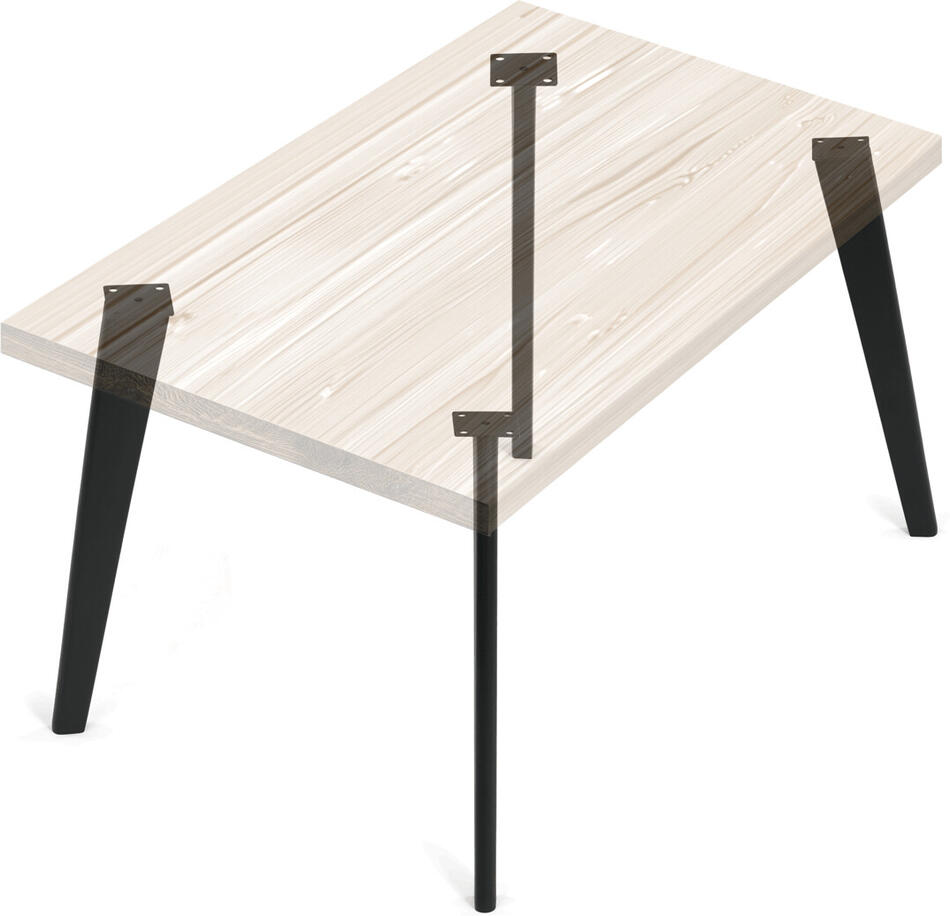 Nohy k jídelnímu stolu, 4 ks, kov, černá, TL-F1005 BK Autronic