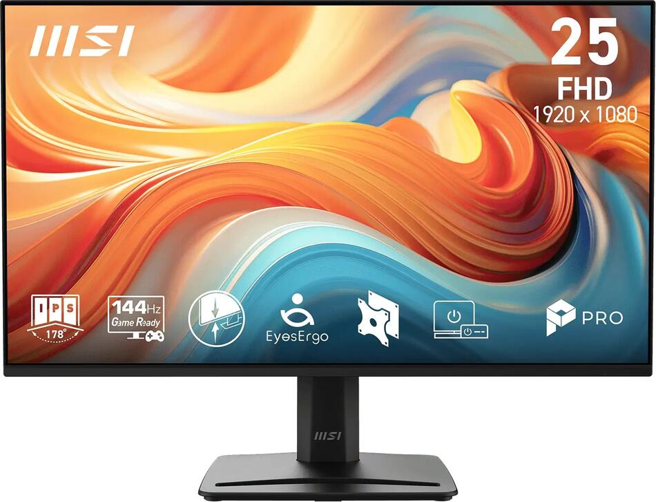 MSI Pro/MP251 E14A / 24,5" / IPS / FHD / 144Hz / 1ms / Černá / 3R (PRO MP251 E14A)