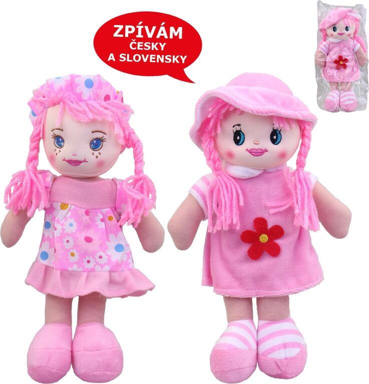 Textilní panenka 25cm s českou písničkou