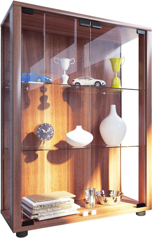 VCM nástěnná vitrína Udina, ořech