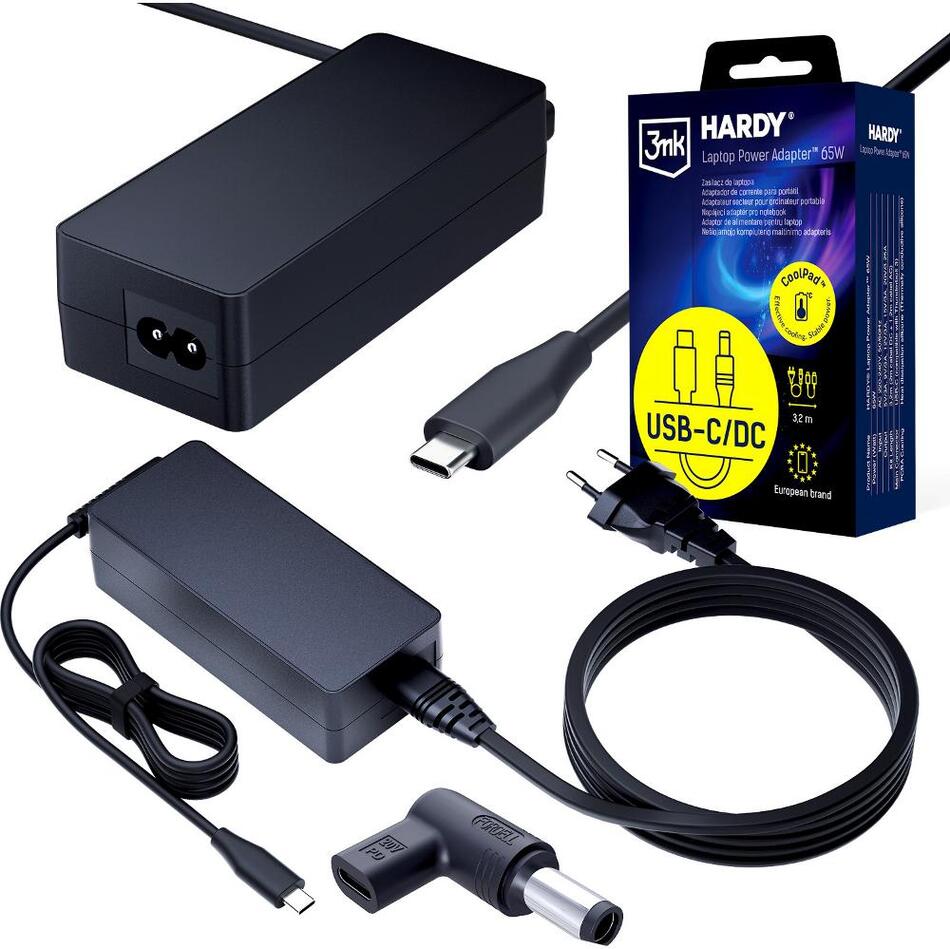 Napájecí adaptér 3MK Hardy NTB charger 65W USB-C 7