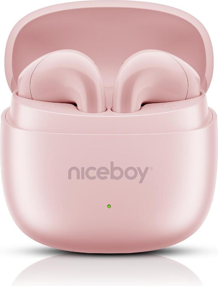 Bezdrátová sluchátka Niceboy Beans 5 POP Pink