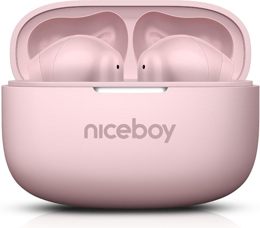Bezdrátová sluchátka Niceboy Beans 5 PRO Pink