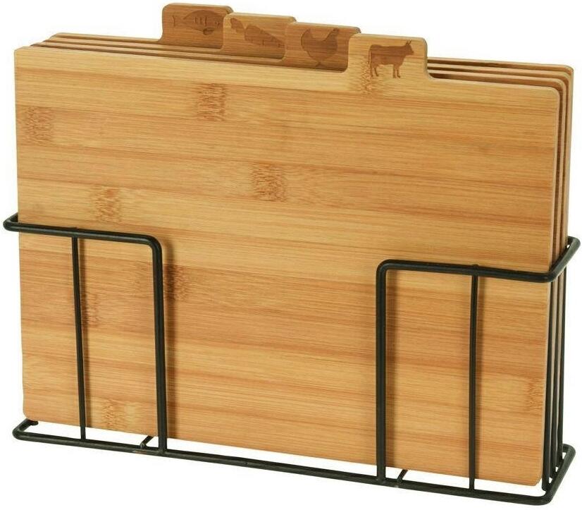 EXCELLENT HOUSEWARE Prkénko krájecí ve stojanu sada 4 ks KO-170492060