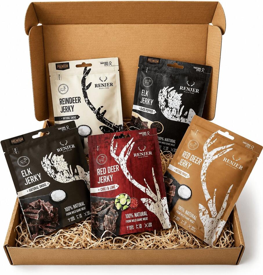 RENJER Jerky Dárkový set sušeného masa 125g