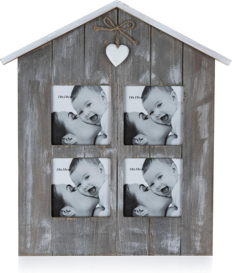 HOME DECOR fotorámeček - nástěnka SOLID HEART, 4 fotky