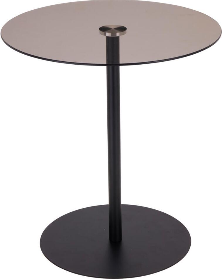 HOMESTYLING Stolek odkládací kov/sklo 40 cm černá KO-HZ1261190