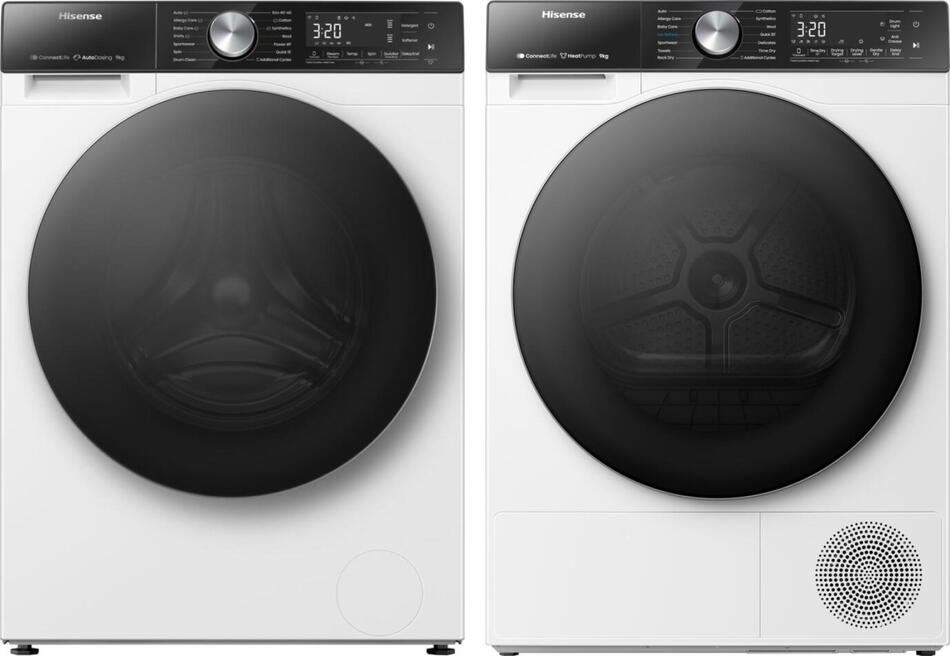 SET Pračka Hisense WF5S9045BW + Sušička prádla Hisense DH5S902BW