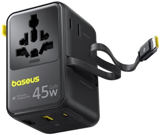 Nabíjecí stanice Baseus PicoGo AG11 45W 2xUSB-C, 2xUSB, 2xAC černá