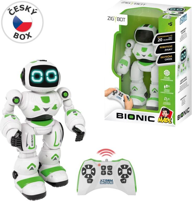 Robot Zigybot Bionic, programovací, 20 funkcí, 30 x 21 x 13 cm