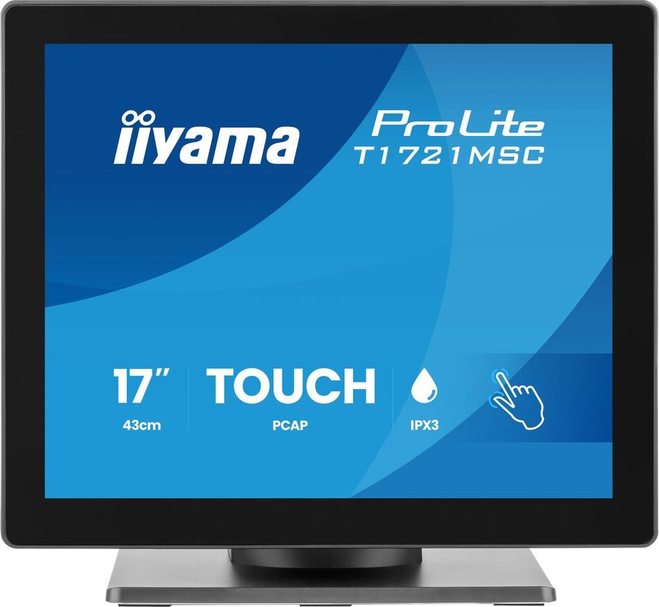 17" IIYAMA T1721MSC-B3:PCAP,10P,HDMI,repro