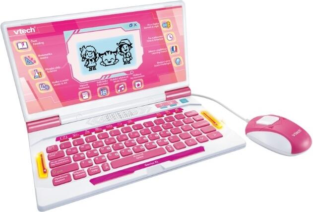 VTech Genius XL - vzdělávací notebook CZ -růžový