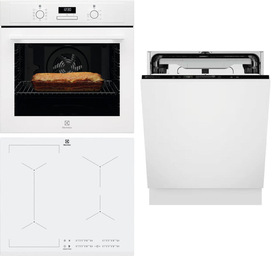 SET Trouba Electrolux 600 FLEX SurroundCook EOF3H70V + Indukční deska Electrolux EIV63440BW 600 Flex + Myčka Electrolux 600 E62LD200S