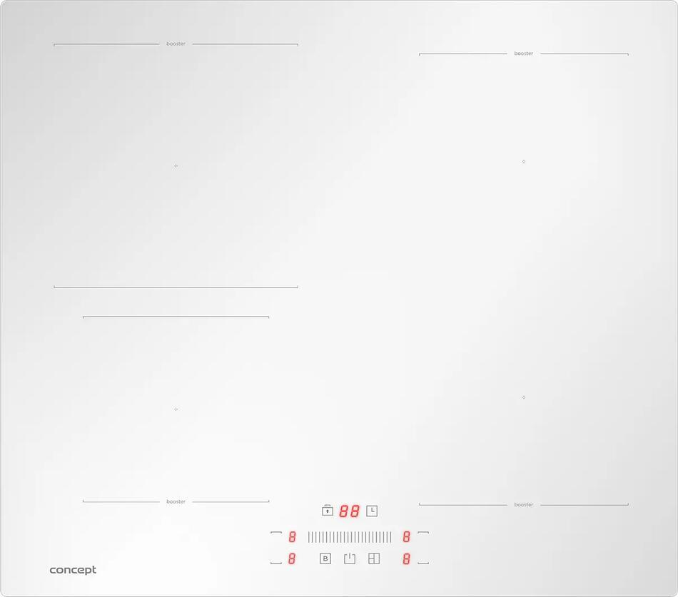 Indukční deska s flexi zónou (Bridge) WHITE Concept IDV5160wh