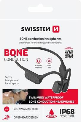 BLUETOOTH SLUCHÁTKA SWISSTEN NA PLAVÁNÍ BONE CONDUCTION (8 GB)