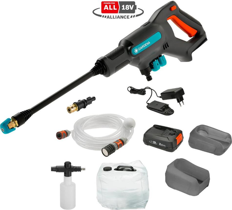 Vysokotlaký čistič Gardena Cleaner AquaClean 18V RtU Set