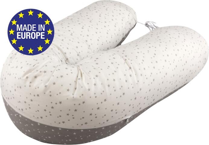 Bomimi ADOS kojící polštář 150x30, HVĚZDIČKY bílá/šedá