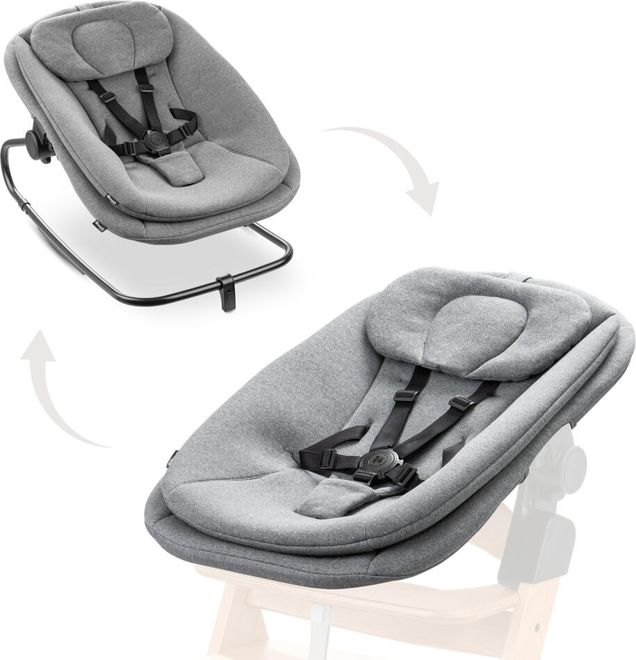 Hauck Křesílko Bouncer 3v1 na židličku Alpha+/Beta+, Dark Grey Melange