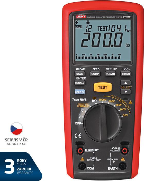 Tester izolačního odporu UNI-T UT505B