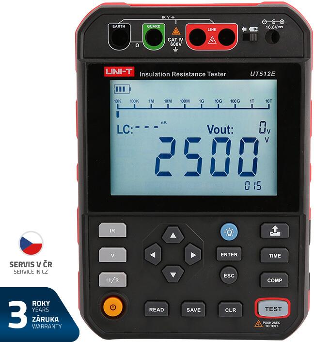 Tester izolačního odporu UNI-T UT512E