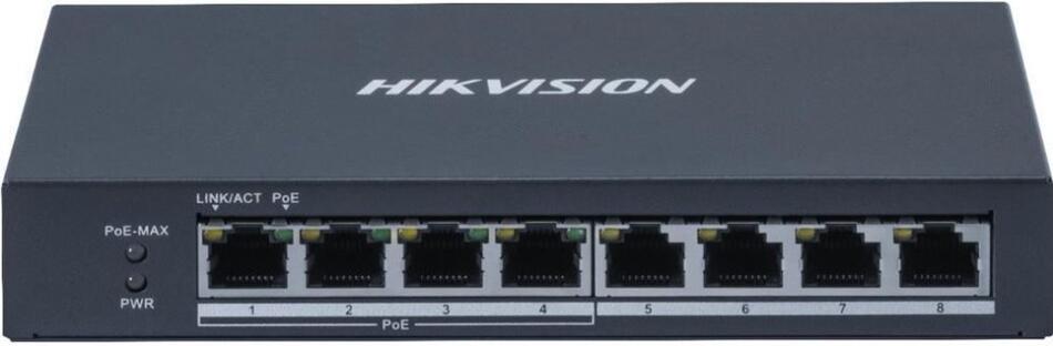Hikvision DS-3E0508P-O - Switch 8x 10/100/1000Mbit (4x Gb PoE), 60W