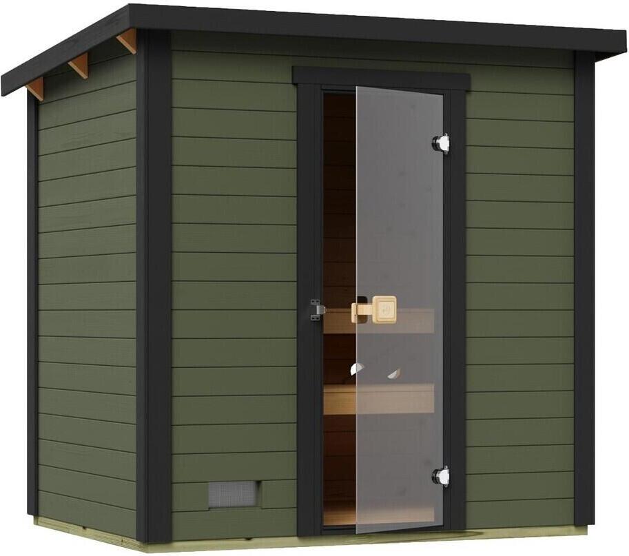 WEKA Sauna KAAPI 2 - šedozelená - outdoor sauna