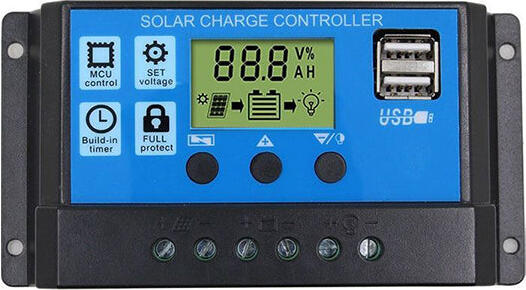PWM solární regulátor HADEX SY3024H 12-24V 30A + USB