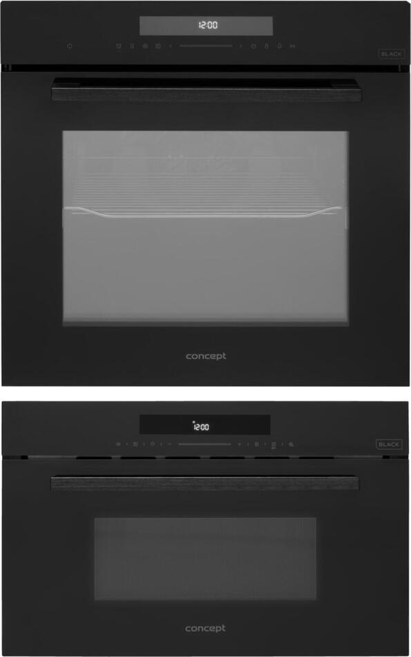 SET Trouba Concept ETV9360bc PyroPure, černá + Mikrovlnná trouba Concept MTV8034bcN BLACK