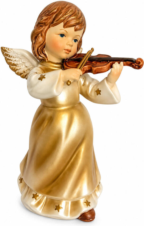 KMF porcelánový anděl s houslemi, 17 cm
